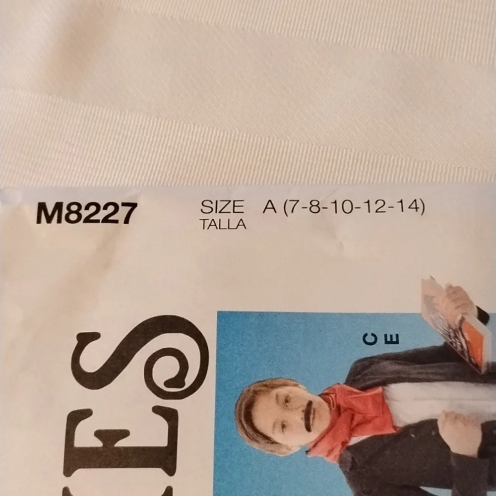 Mccalls (M8227) Kids Historical Costume Pattern, Size: A (7-8-10-12-14) NWT